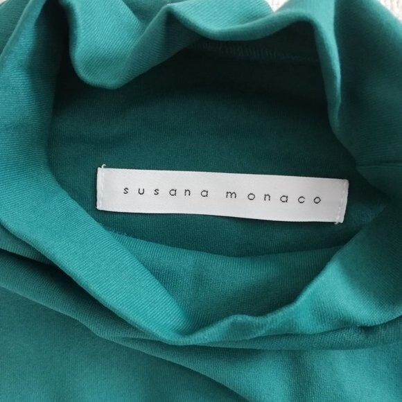 Susana Monaco Peplum Halter Top Mock Turtle Neck NWT Size Small - Picture 4 of 7